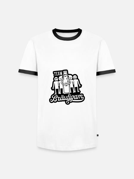 Wedding Groom Party - Men's Ringer Shirt - white/black
