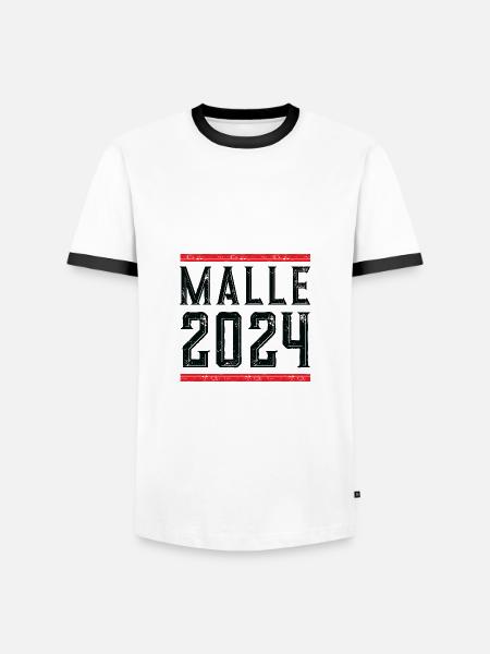 Malle 2024 - Men's Ringer Shirt - white/black