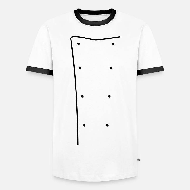 Chef's Jacket - Men's Ringer Shirt - white/black
