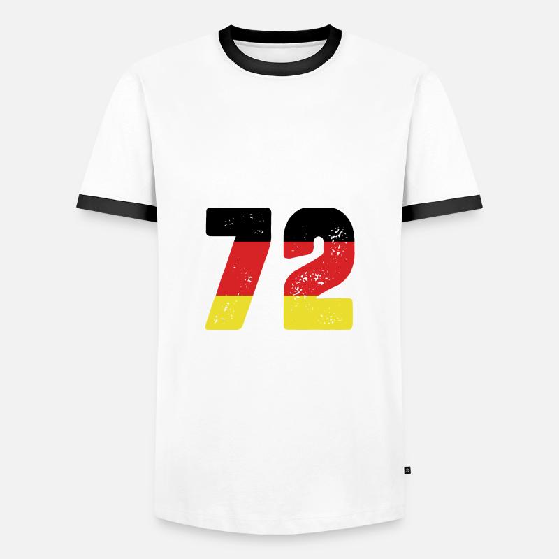 72 Number Jersey Germany - Men's Ringer Shirt - white/black