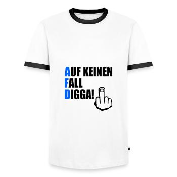 Certainement pas digga - T-shirt contrasté Homme - blanc/noir - Devant - AI Model Female 172 light (172cm) & AI Model Male 178 dark (178cm)