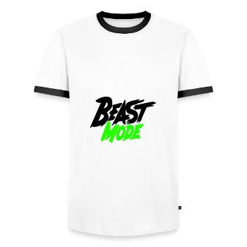 Beast Mode Training - T-shirt contrasté Homme - blanc/noir - Devant - AI Model Female 172 light (172cm) & AI Model Male 178 dark (178cm)