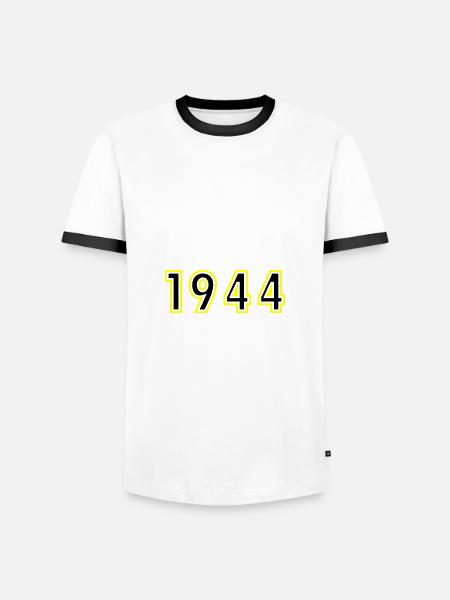 1944 Year Birthday - Men's Ringer Shirt - white/black
