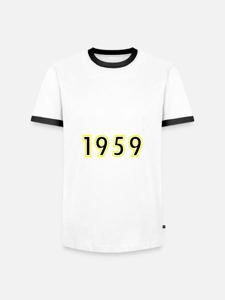 1959 Year Birthday - Men's Ringer Shirt - white/black