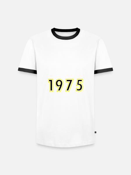 1975 Year Birthday - Men's Ringer Shirt - white/black