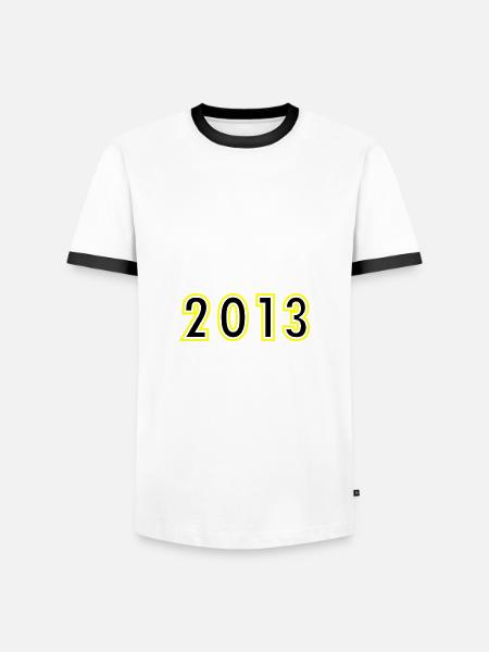 2013 Year Birthday - Men's Ringer Shirt - white/black