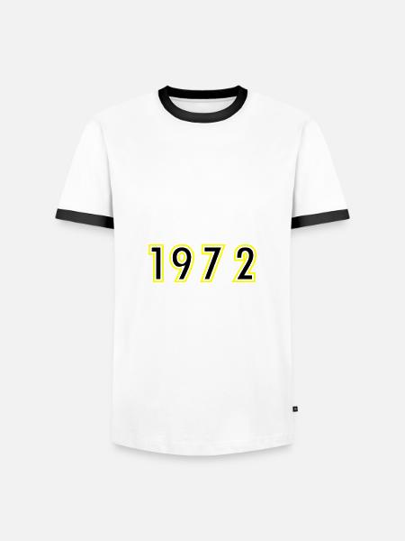 1972 Year Birthday - Men's Ringer Shirt - white/black