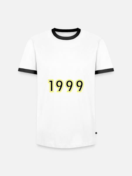 1999 Year Birthday - Men's Ringer Shirt - white/black