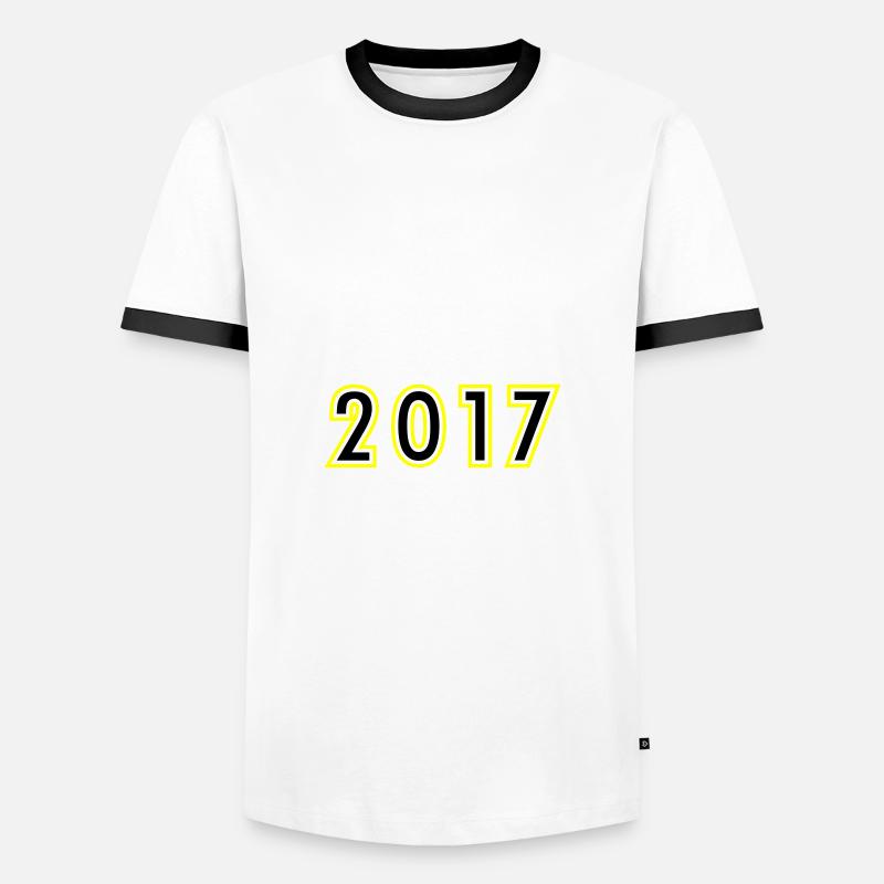 2017 Year Birthday - Men's Ringer Shirt - white/black