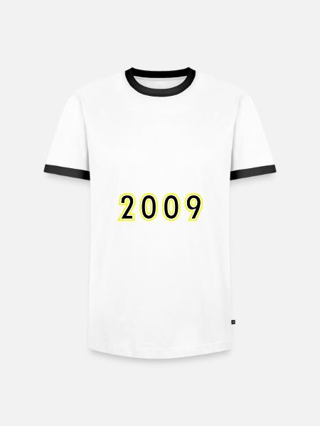 2009 Year Birthday - Men's Ringer Shirt - white/black
