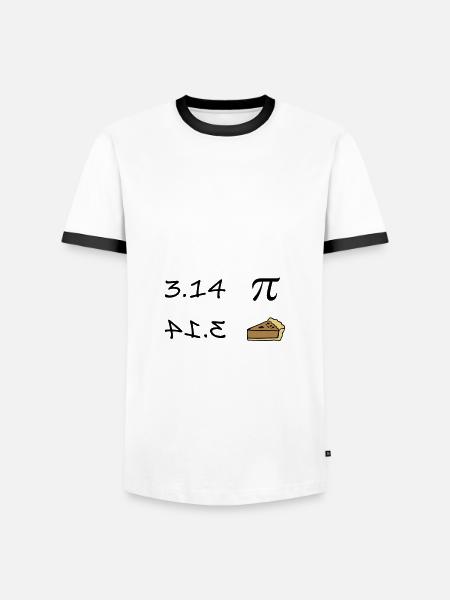 Pi - Pie - T-shirt contrasté Homme - blanc/noir
