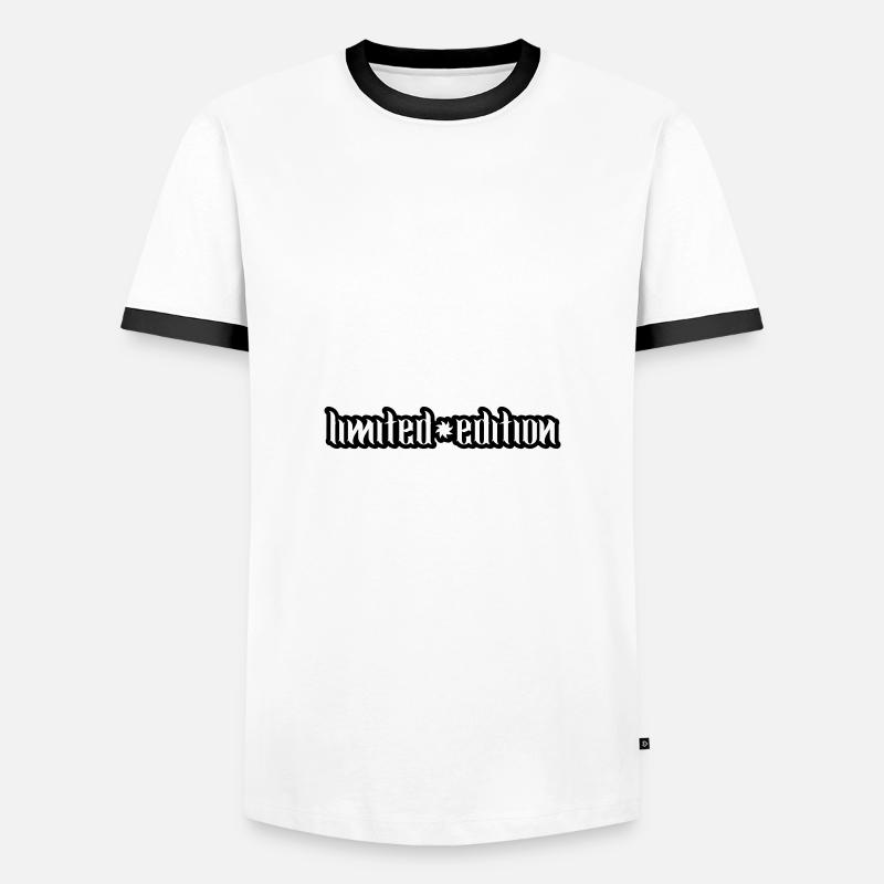 Limited Edition - Männer Kontrast-T-Shirt - Weiß/Schwarz
