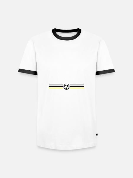 Soccer Championship Germany - Men's Ringer Shirt - white/black