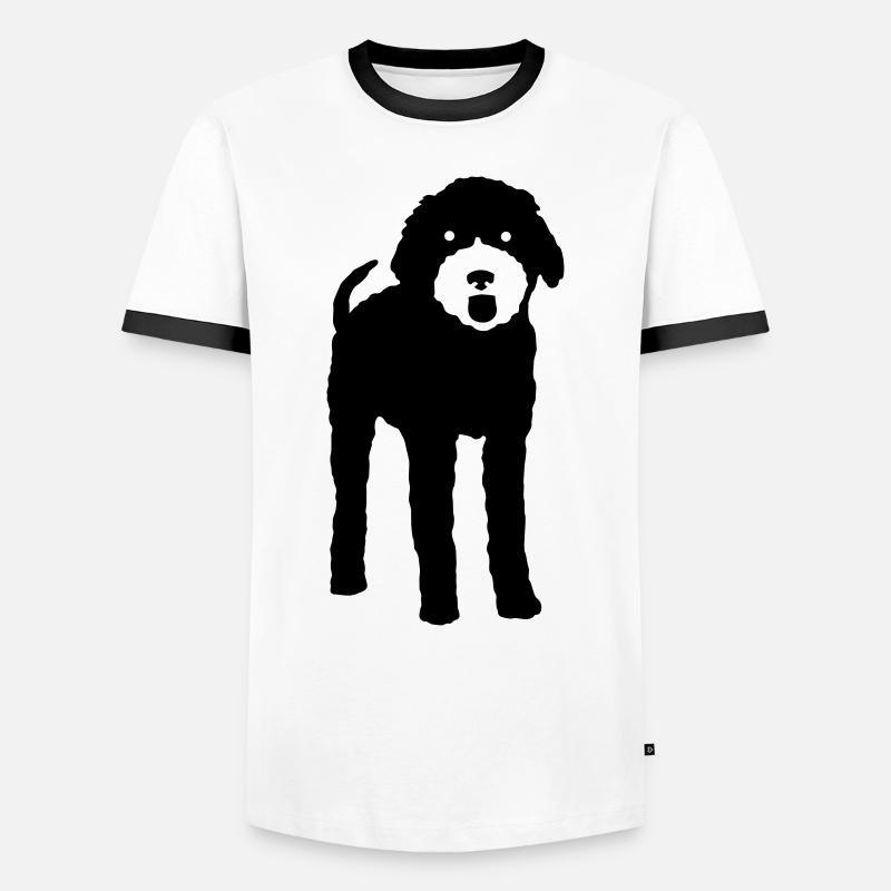 doodle - Männer Kontrast-T-Shirt - Weiß/Schwarz