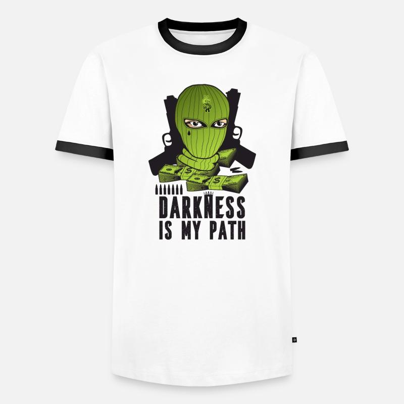 Darkness is my path - Men's Ringer Shirt - white/black