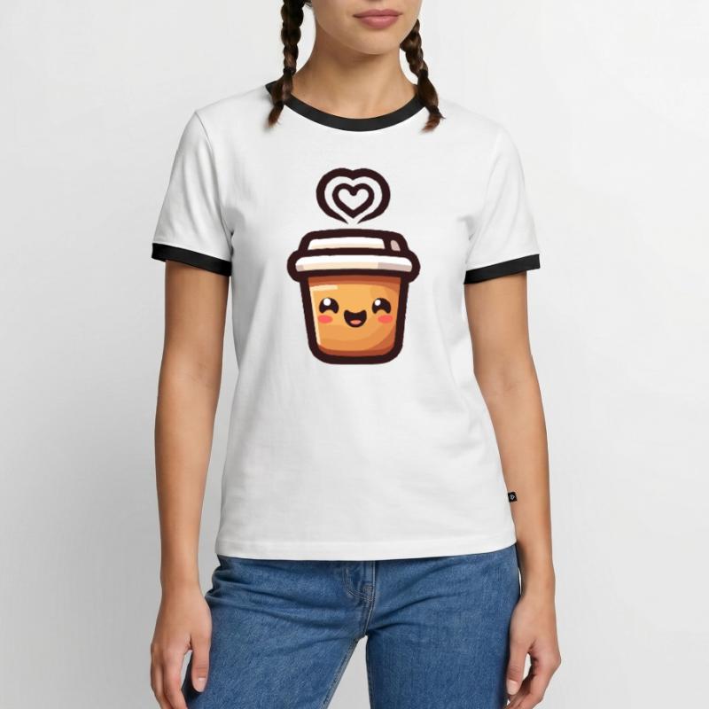 Caffeine Cutie : le joyeux Java T-shirt contrasté Homme