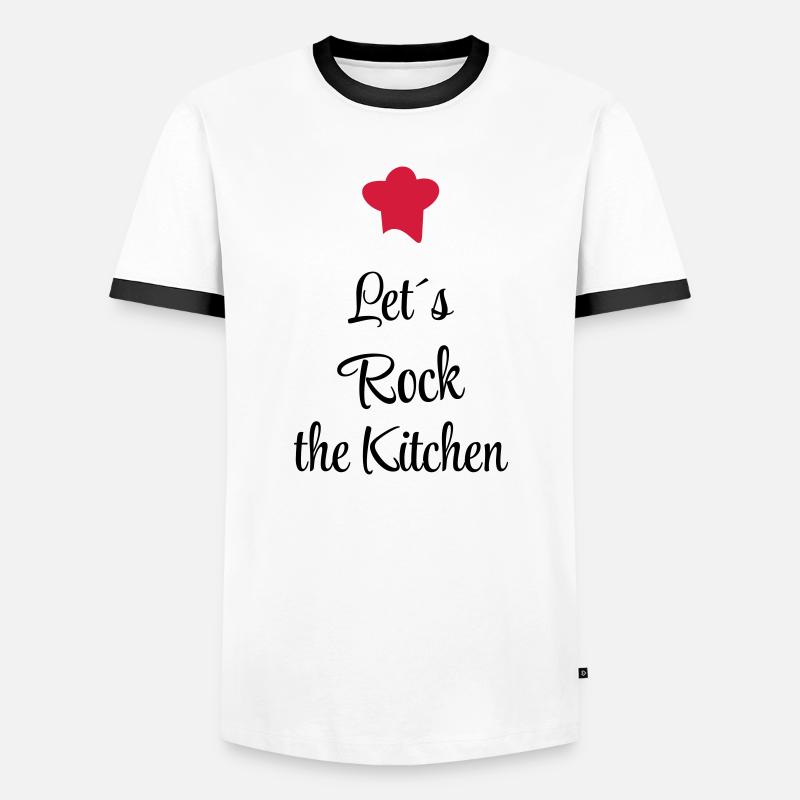 Let's rock the Kitchen - Men's Ringer Shirt - white/black