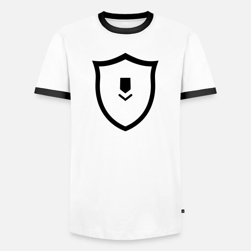 Shield - Men's Ringer Shirt - white/black