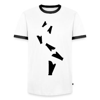 Symbole de la harpe - T-shirt contrasté Homme - blanc/noir - Devant - AI Model Female 172 light (172cm) & AI Model Male 178 dark (178cm)