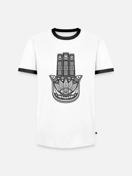 Fatma's hand - Men's Ringer Shirt - white/black