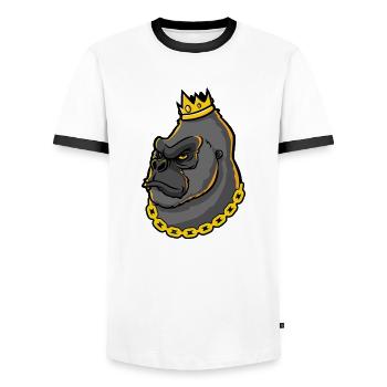 licorne - T-shirt contrasté Homme - blanc/noir - Devant - AI Model Female 172 light (172cm) & AI Model Male 178 dark (178cm)