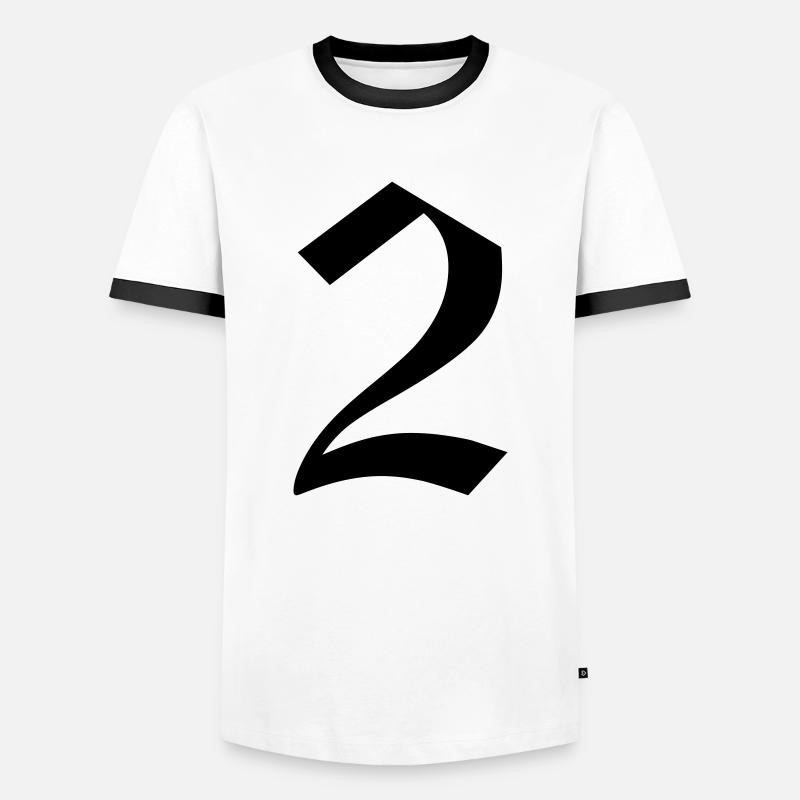 2 - Men's Ringer Shirt - white/black
