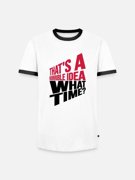 Thats a horrible Idea - Men's Ringer Shirt - white/black