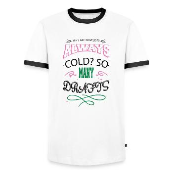 love funny books lover book fan present idea - Männer Kontrast-T-Shirt - Weiß/Schwarz - Vorne - AI Model Female 172 light (172cm) & AI Model Male 178 dark (178cm)