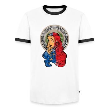 Philippinen Filipina Stolz Flagge Pinay I Geschenk - Männer Kontrast-T-Shirt - Weiß/Schwarz - Vorne - AI Model Female 172 light (172cm) & AI Model Male 178 dark (178cm)