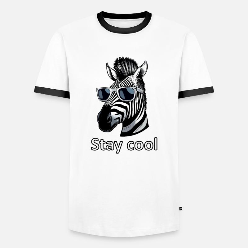 Cool Zebra - Men's Ringer Shirt - white/black