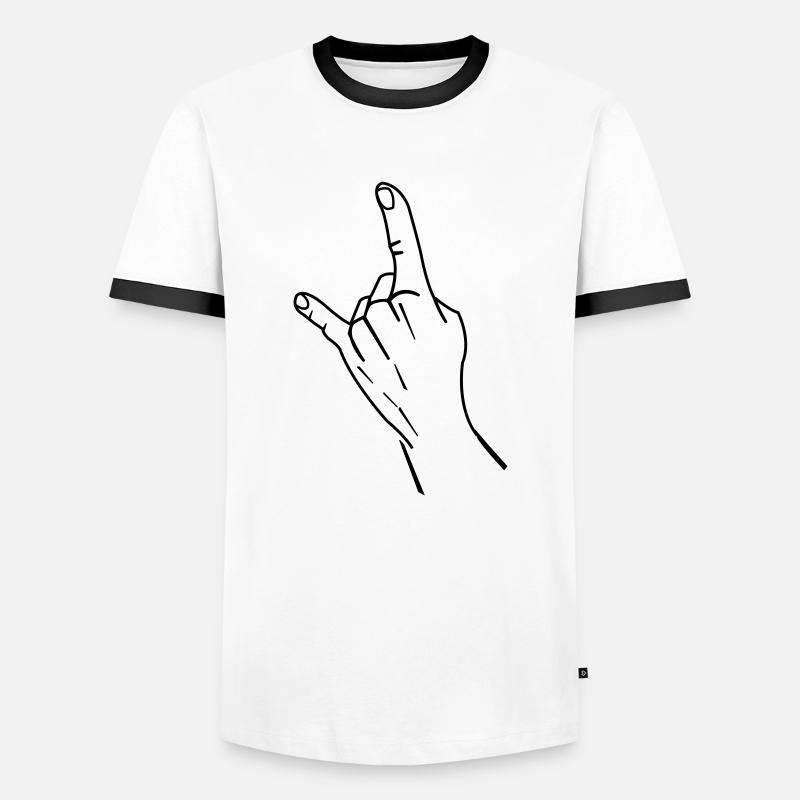 Cool Hand Icon - Men's Ringer Shirt - white/black