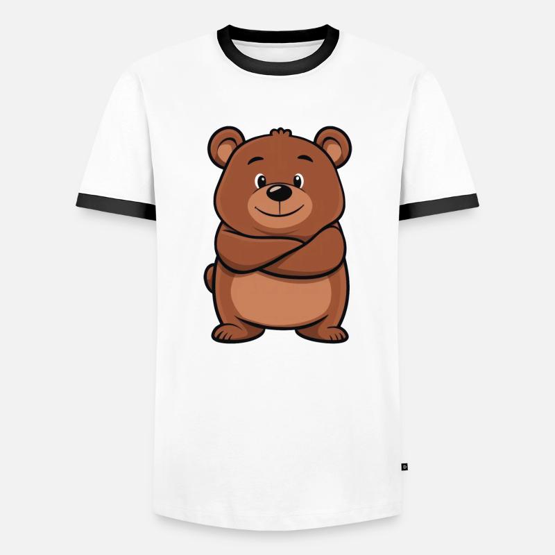 Bear Cute - Men's Ringer Shirt - white/black