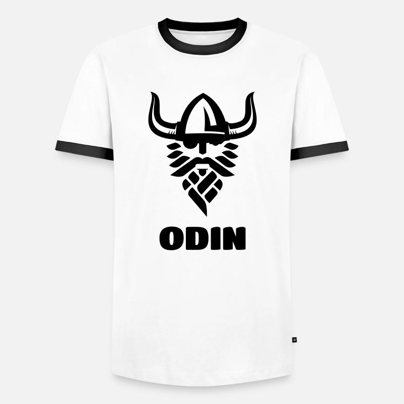 Odin - Männer Kontrast-T-Shirt - Weiß/Schwarz