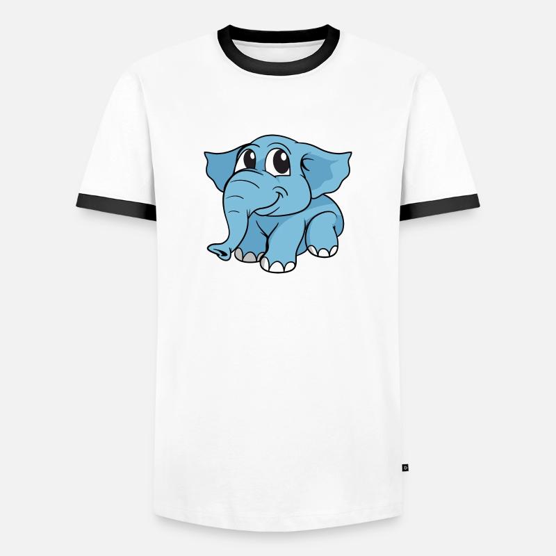 Elephant elephant - Men's Ringer Shirt - white/black