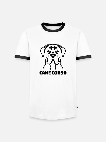 Cane Corso - Men's Ringer Shirt - white/black