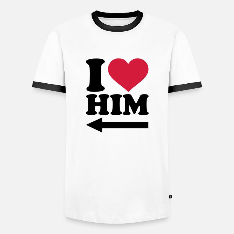 Freund - Männer Kontrast-T-Shirt - Weiß/Schwarz