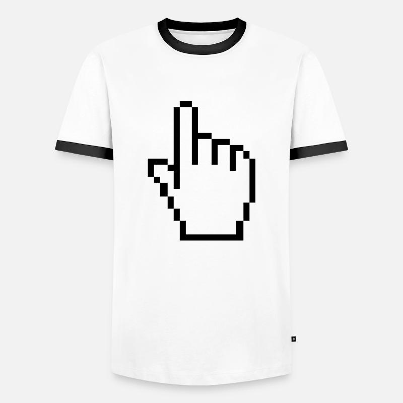 Cursor - Männer Kontrast-T-Shirt - Weiß/Schwarz