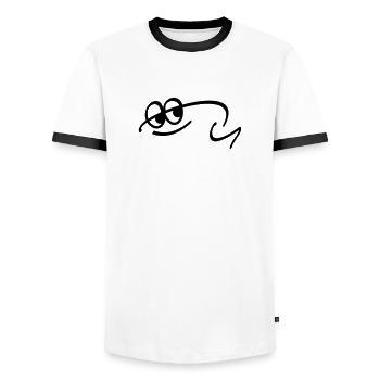 Frog Résumé - T-shirt contrasté Homme - blanc/noir - Devant - AI Model Female 172 light (172cm) & AI Model Male 178 dark (178cm)