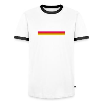 awesome since 1991 - Männer Kontrast-T-Shirt - Weiß/Schwarz - Vorne - AI Model Female 172 light (172cm) & AI Model Male 178 dark (178cm)