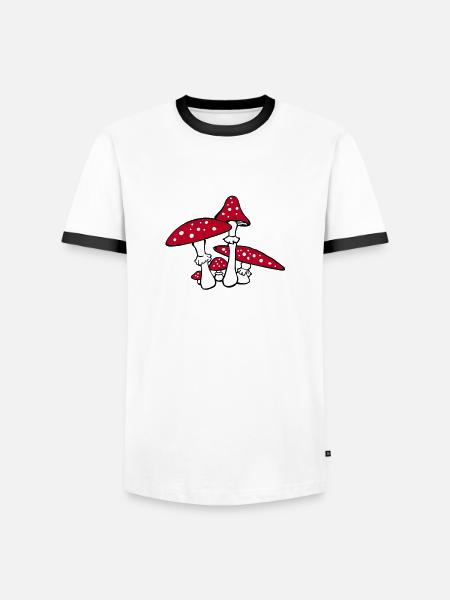 Mushroom - T-shirt contrasté Homme - blanc/noir