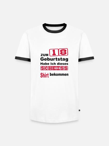 18 birthday - Men's Ringer Shirt - white/black