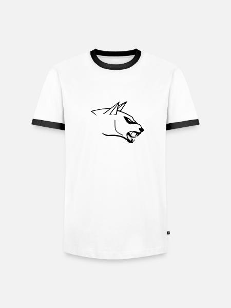 FrizErIs Merch Shop - Männer Kontrast-T-Shirt - Weiß/Schwarz