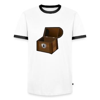 pirate ship boat pirat piratenschiff schiff skull3 - Männer Kontrast-T-Shirt - Weiß/Schwarz - Vorne - AI Model Female 172 light (172cm) & AI Model Male 178 dark (178cm)