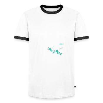 Evolution divers diver gift water sports - Men's Ringer Shirt - white/black - Front - AI Model Female 172 light (172cm) & AI Model Male 178 dark (178cm)