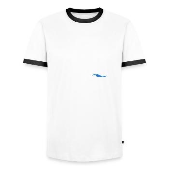 Windsurfing evolution surfen geschenk wassersport - Männer Kontrast-T-Shirt - Weiß/Schwarz - Vorne - AI Model Female 172 light (172cm) & AI Model Male 178 dark (178cm)