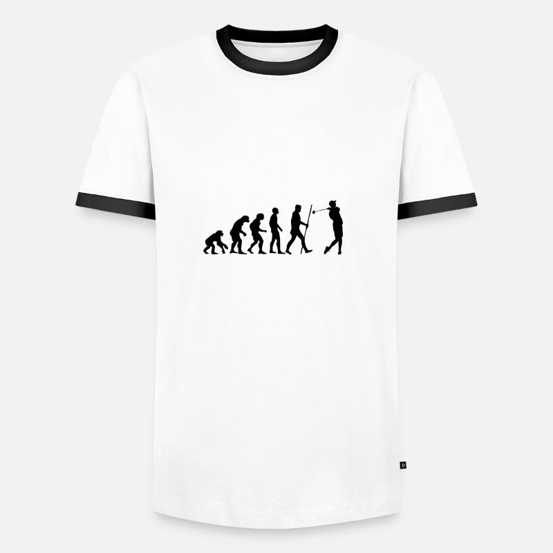 Evolution Golf comme un cadeau - T-shirt contrasté Homme - blanc/noir