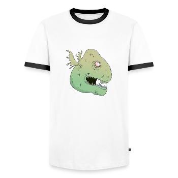 St George Louison - Männer Kontrast-T-Shirt - Weiß/Schwarz - Vorne - AI Model Female 172 light (172cm) & AI Model Male 178 dark (178cm)