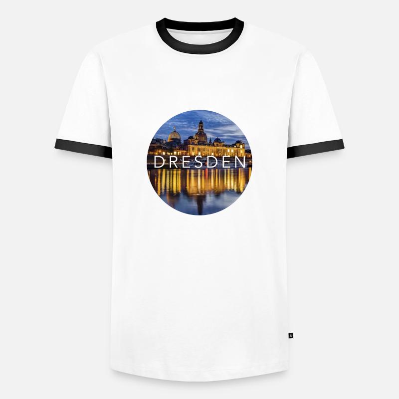 Dresden - Men's Ringer Shirt - white/black
