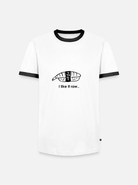 LIKE IT RAW | BLACK & WHITE - Men's Ringer Shirt - white/black