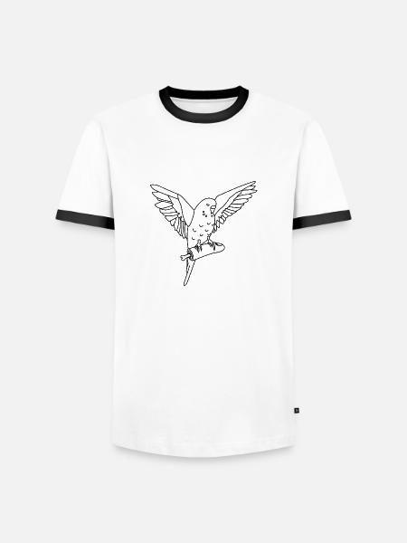 Do not give him that little finger, otherwise ... - Men's Ringer Shirt - white/black